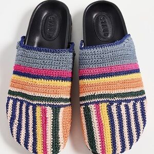 Staud Dia Slides multi bayadere strip